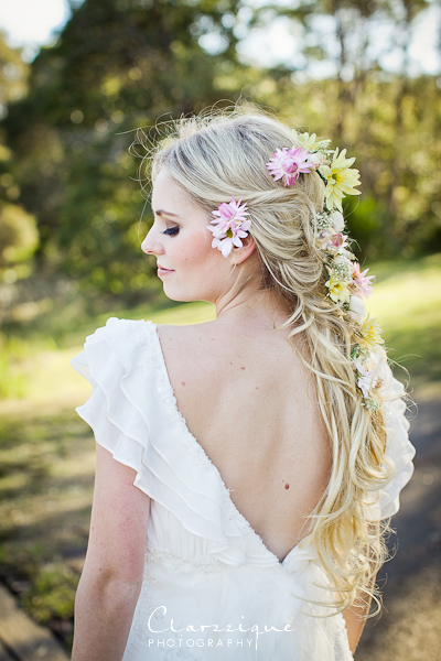 It is inspired by Disney's Rapuzel herself A nice braided hair with flowers