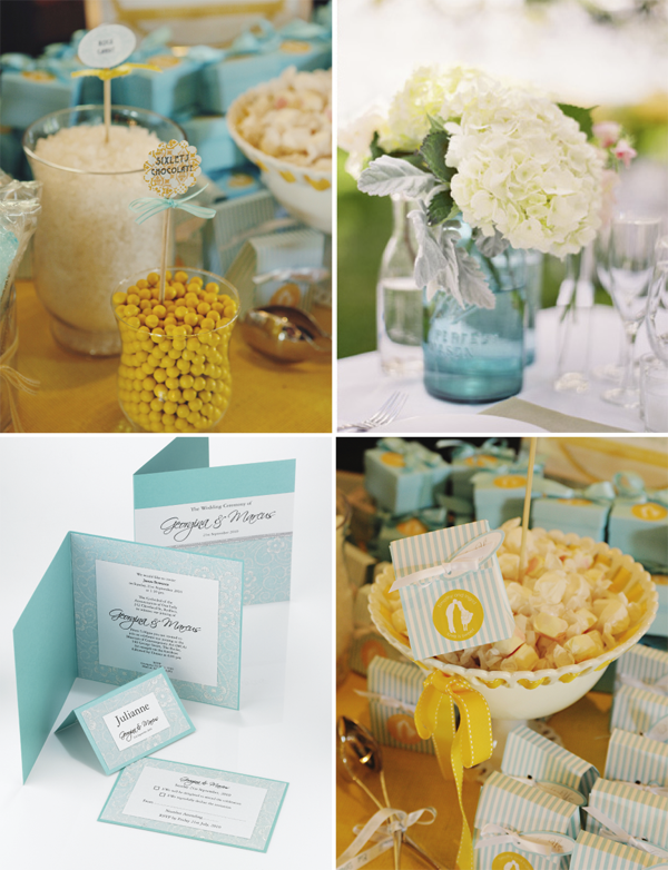 Blue and Yellow wedding